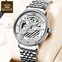 OLEVS Brand Luxury Mechanical Watch men Automatic Movement Stainless Steel Waterproof Casual Sport Men watches Relogio Masculino