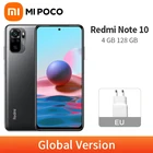 Сотовый телефон Глобальная версия Xiaomi Redmi Note 10, 4 Гб 128 ГБ, Snapdragon 678, AMOLED дисплей, 48MP Quad Camera, быстрая зарядка 33 Вт