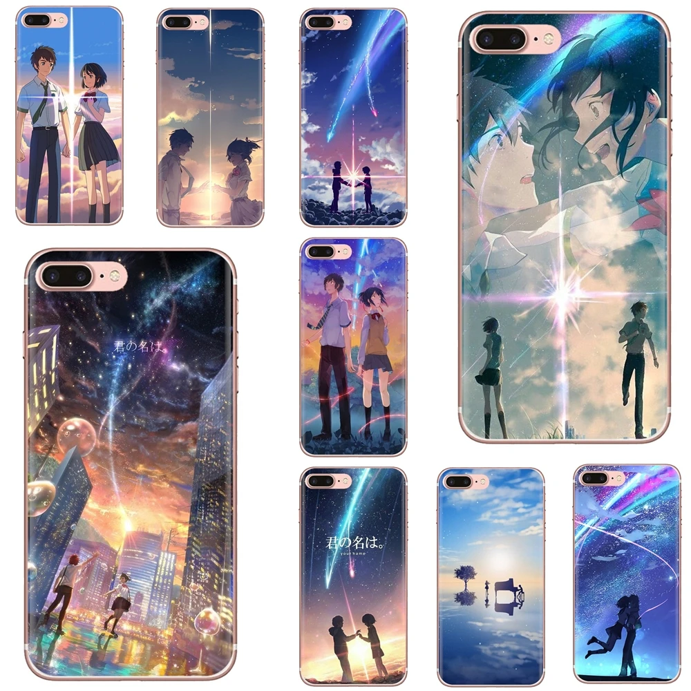 Силиконовый чехол для Xiaomi Mi A1 A2 A3 5X 6X 8 9 9T 10 10T 11 Lite SE Pro Your Name Anime | Мобильные телефоны