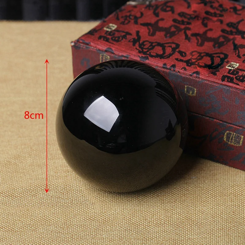 80 мм натуральный черный обсидиановый шар Большой Хрустальный Целебный Камень с