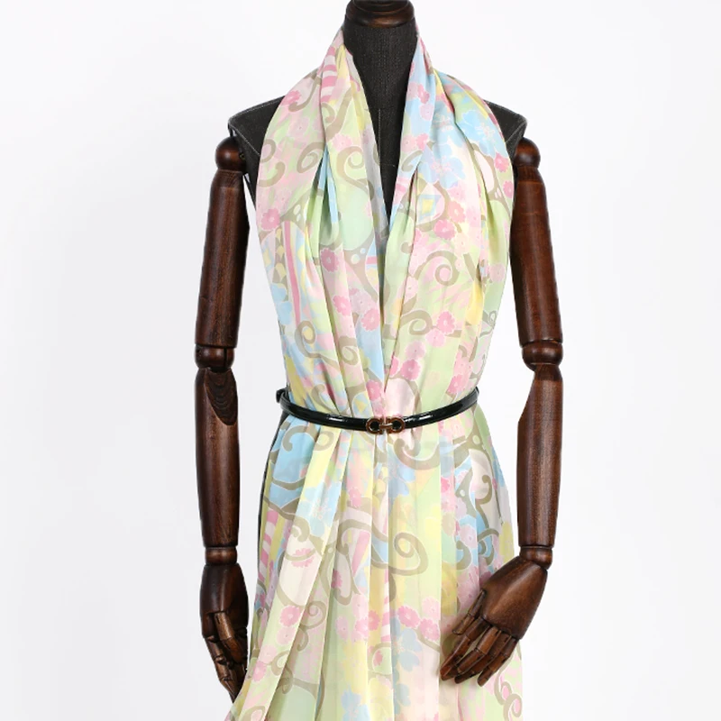 2018 новая Высококачественная цветная цифровая печатная жоржет ткань для лета 10Momme