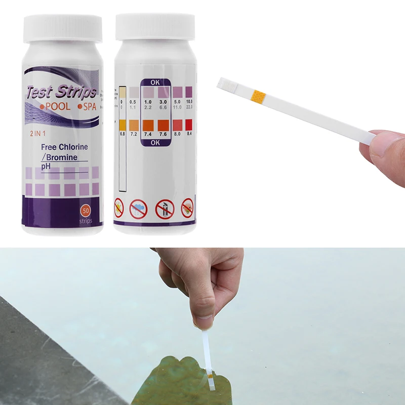 Водопроводная тестовая бумага для бассейна 6 в 1 спа белая соль тест полоски