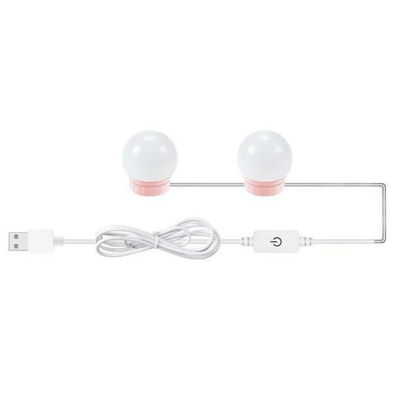 Светодиодное зеркало для макияжа светодиодсветильник ПА с 2 лампочками