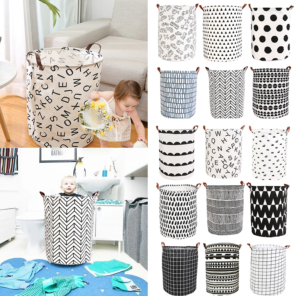 40x50 см складная корзина для белья Органайзер круглый ящик хранения большая