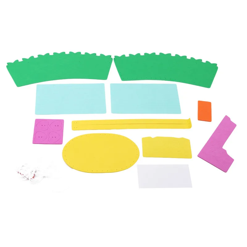 

2021 Children DIY Assembling Handmade Braid Basket Cute Flower Style DIY Crafts Colorful Cartoon Children Creative Toys