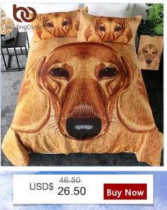 Постельное белье Outlet 3D такса Комплект постельного белья коричневая собака пододеяльник набор яркий рисунок питомца домашний текстиль животное мех постельное белье 3 шт. King
