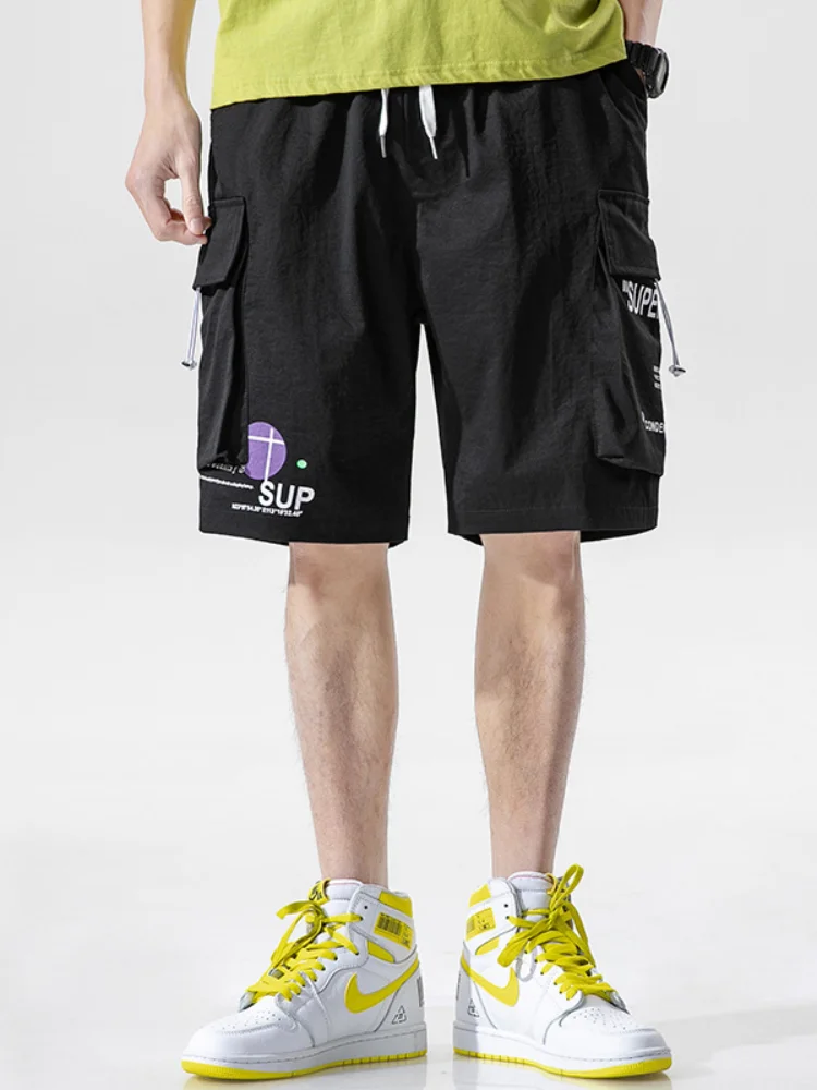 

2021 Mens Shorts Hot Summer Casual Cotton Fashion Style Boardshort Bermuda Male Drawstring Elastic Waist Breeches Beach Shorts