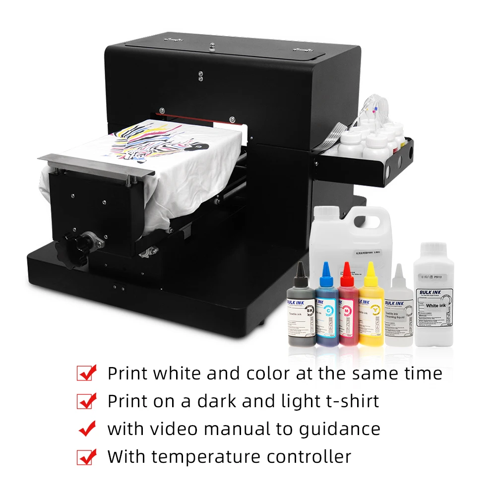 Многофункциональный Принтер DTG планшетный принтер A4 для футболок темных и