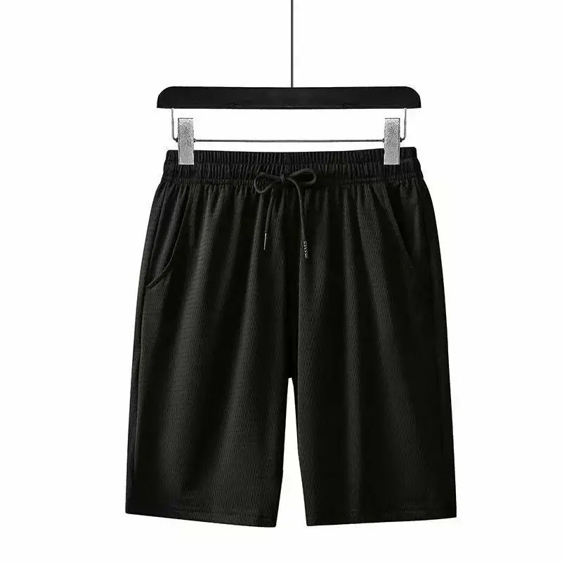 

2021 Stretch Ice Silk Breath Board Shorts for Men Mesh Breathable Loose Size Shorts Quick Dry Men's Shorts Causal Sports Sorts