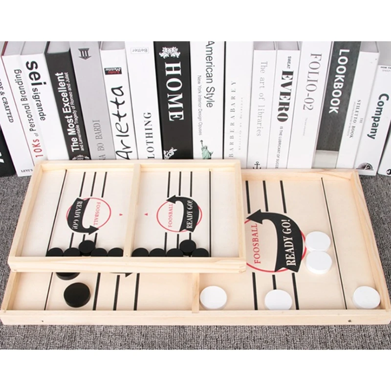 

Table Hockey DIY Fast Sling Puck Board Game Parent-child Interactive Party Fun Family Tabletop Toys for Children Adults