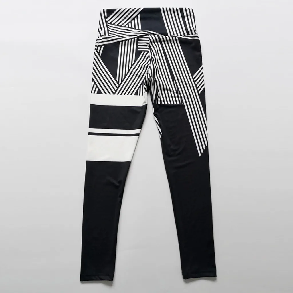 

2021 New Ladies Printed High-waist Hip Stretch Underpants Running Fitness Pants Sportswear Woman Seamless Leggings Capris