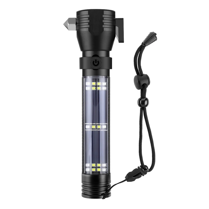 Открытый дропшиппинг 9 в 1 светодиодный фонарик Солнечный USB Перезаряжаемый