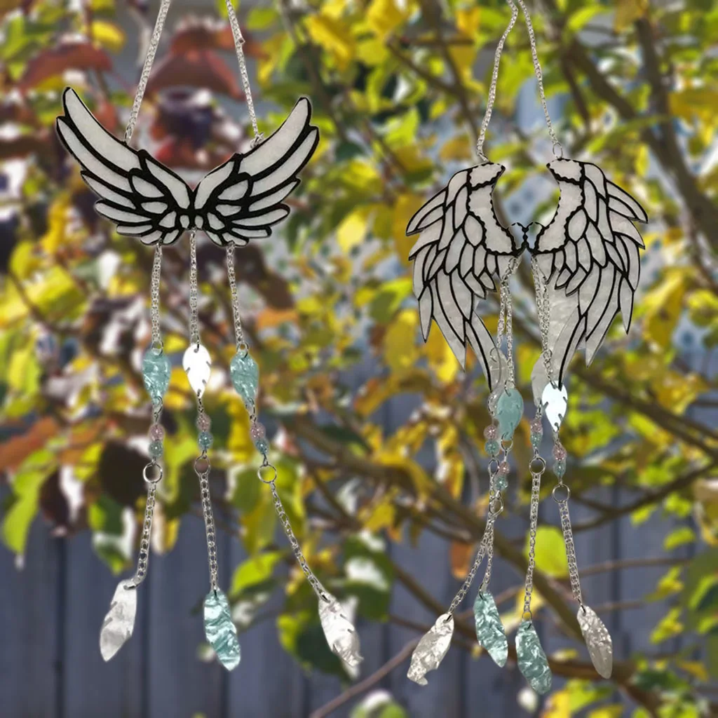 

Acrylic Angel Wind Chimes Sun Catcher Pendant Garden ing Decor