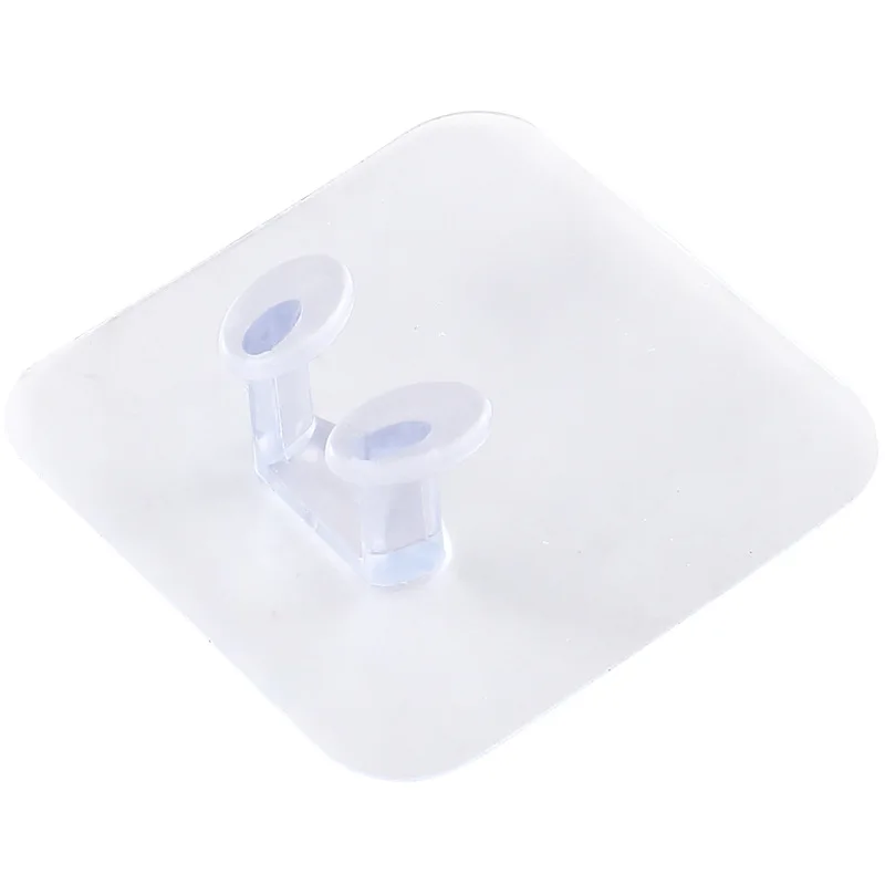 

Wire plug hook wall viscose household kitchen plastic transparent nail-free paste hook creative socket hook