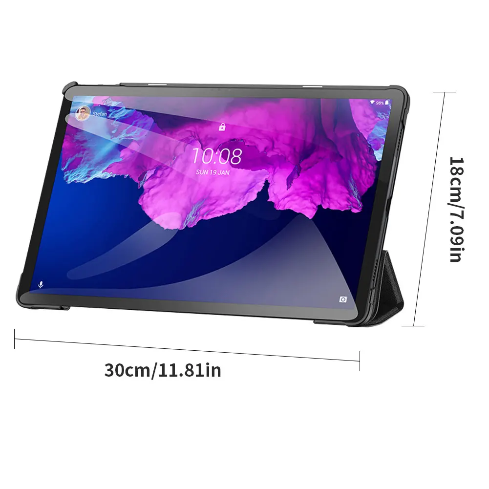 

Soft Case Compatible With Lenovo Tab P11 11 Tab M10 HD 2nd Gen 10.1 Tab M10 Plus 10.3 PU Leather Trifold Stand Protective Shell