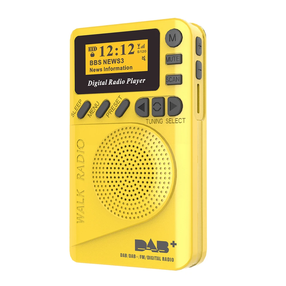 Цифровое радио DAB mp3 плеер карманный мини радиоприемник с ЖК дисплеем 1 44 дюйма