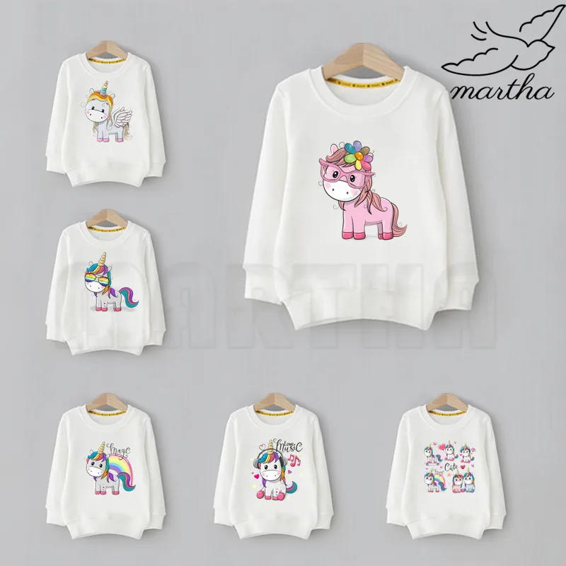 Забавный детский свитер с милым рисунком единорога однотонные толстовки модные