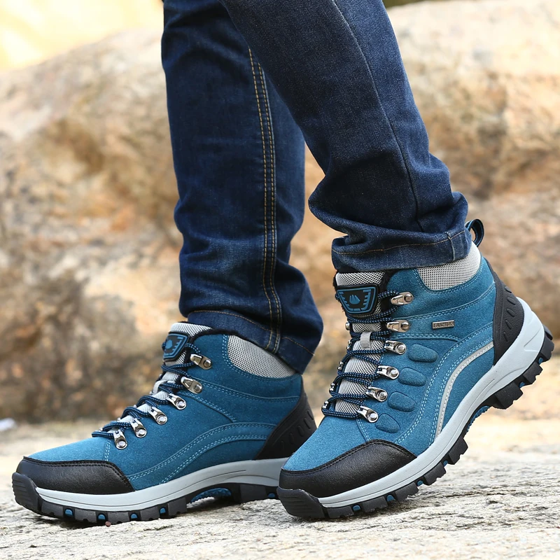 Мужские зимние ботинки 2019 износостойкие ботильоны мужские для скалолазания