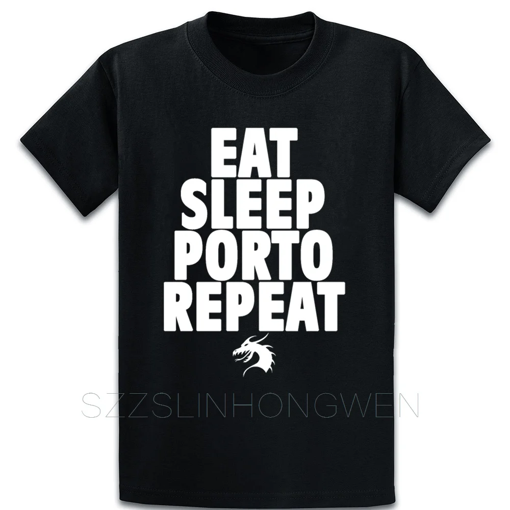 Eat Sleep Порто повторная Футболка повседневный дизайн нормальная весна осень S XXXXXL