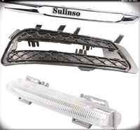 sulinso front bumper fog light lamp and grille and trim right side for benz w212 e350 accessories
