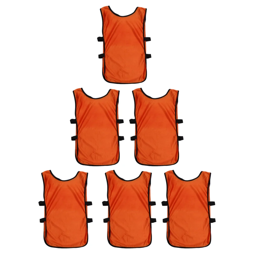 

6pcs Basketball Football Training Vest Quickly-dry Game Waistcoat Training Vest Childrens Clothing for Boys Girls Students (Ligh