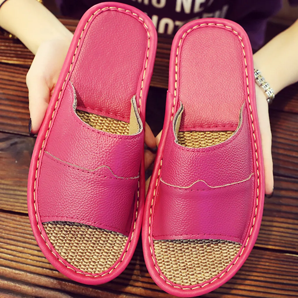 Тапочки женские домашние с открытым носком летние сандалии в ретро стиле Дамская