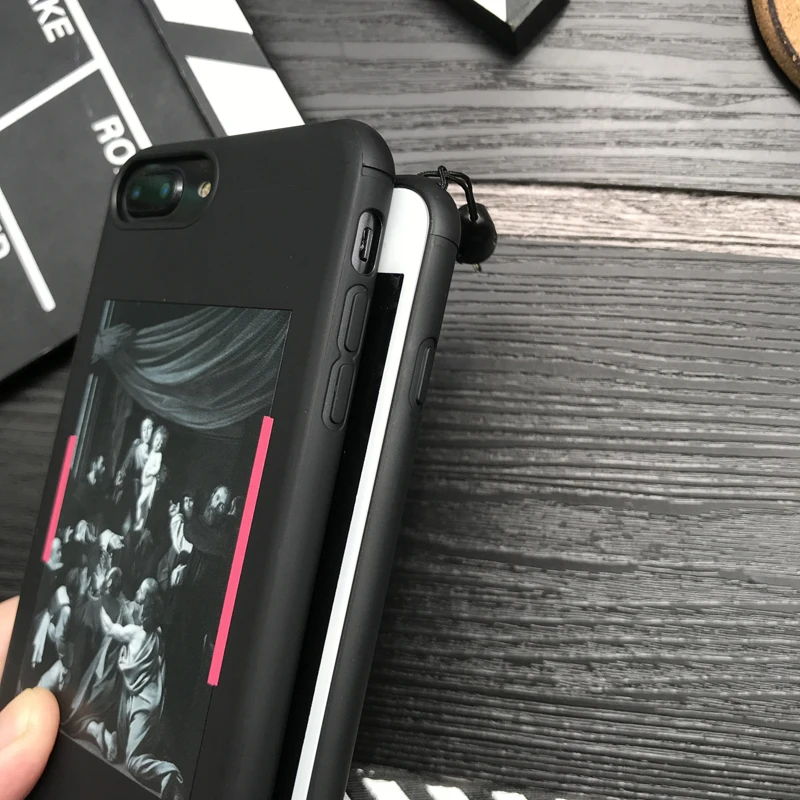 Art classic retro Opera painting cover case for ipho0ne 10 x xr xs max 6 6s 7 8 Plus Soft Silicon lanyard Crossing phone cases |