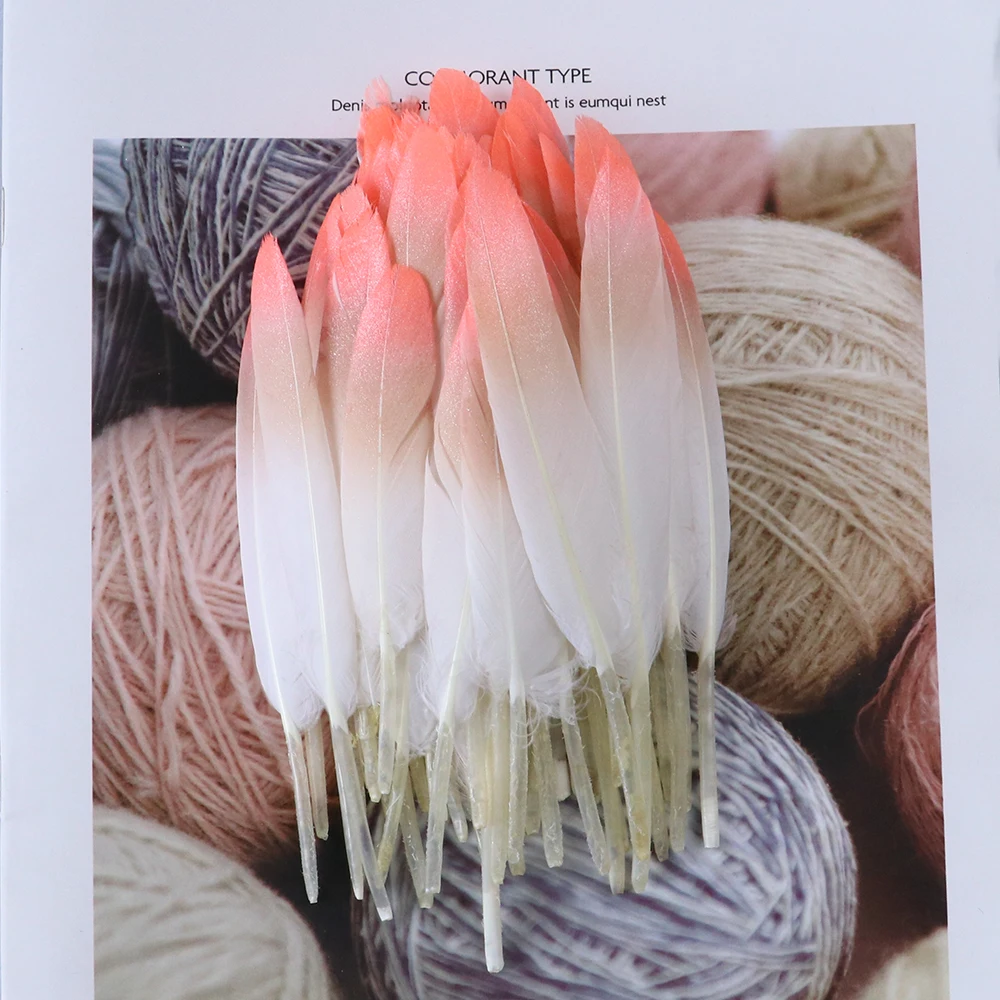 9 цветов градиентные гусиные перья 4 6 дюймов окрашенные ювелирные изделия сделай