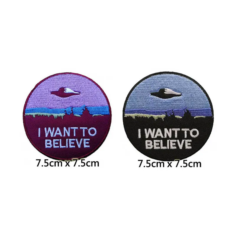 100 шт. сериал я хочу верить значок клеевая заплатка НЛО ткань байкерская куртка