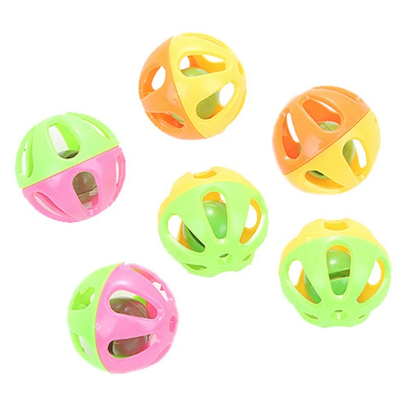 5 шт. игрушечный мяч-колокольчик для кошек разные цвета | Дом и сад