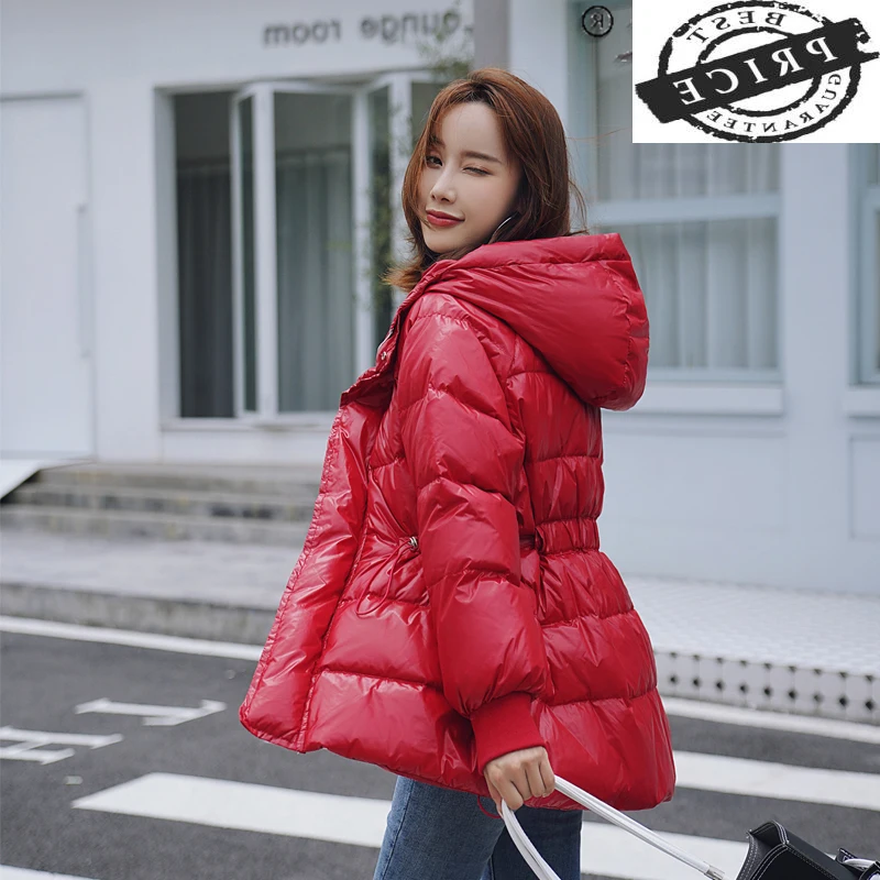 

Women's Down Jacket Korean Coat Female Winter Parkas 20% White Duck Down Jackets Hooded Fashion 2021 Mujeres Abrigos 51