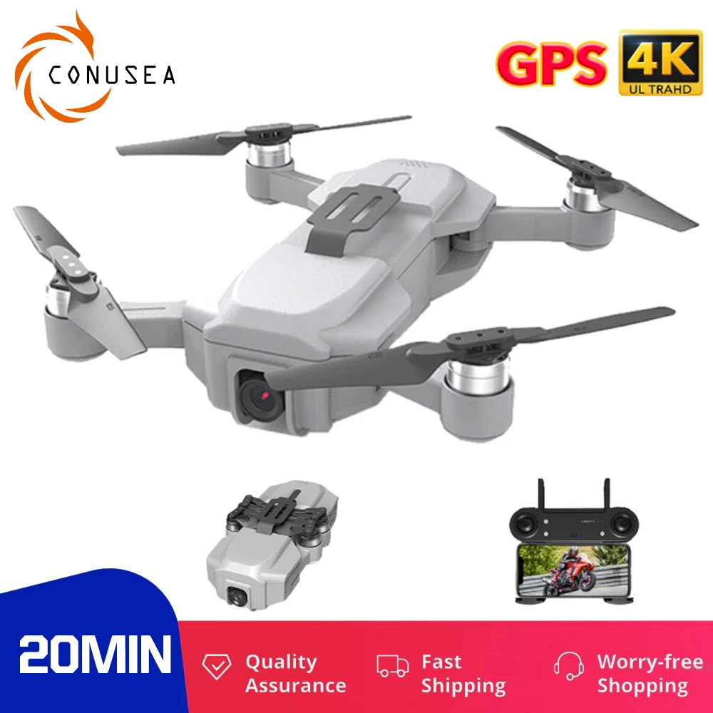 

Conusea Icat1 Pro Mini Drone 4K with Camera Hd Photography 5G Wifi Fpv Gps Dronesbrushless Motor Motor Follow Me Rc Quadcopter