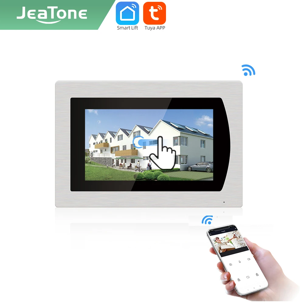 Видеоняня Jeatone Tuya smart экран 7 дюймов Wi Fi детектор движения интерком для