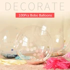 Прозрачные воздушные шары Bobo, 100 шт., 5-36 дюймов, прозрачные пвх шары, украшение для дня рождения, гелиевые надувные шары
