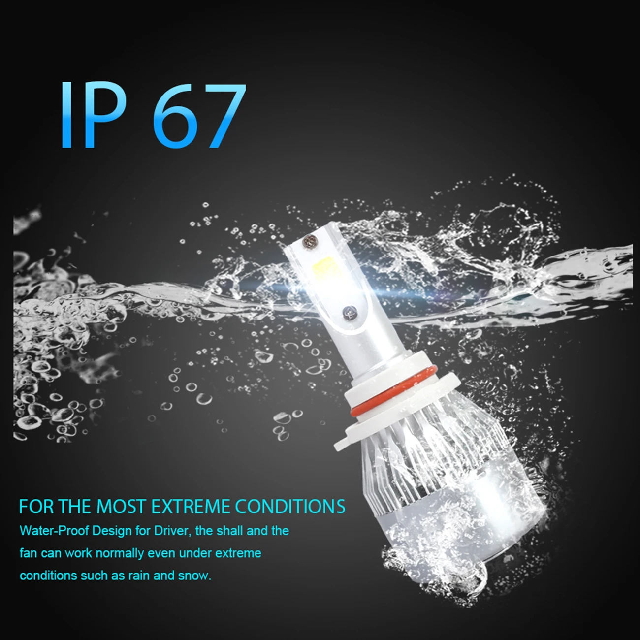 

2PCS C6 COB LED Car Headlight 6000K 36W 3800LM High Brightness IP68 Waterproof Heat-proof Headlight Light Bulbs for Car Truck