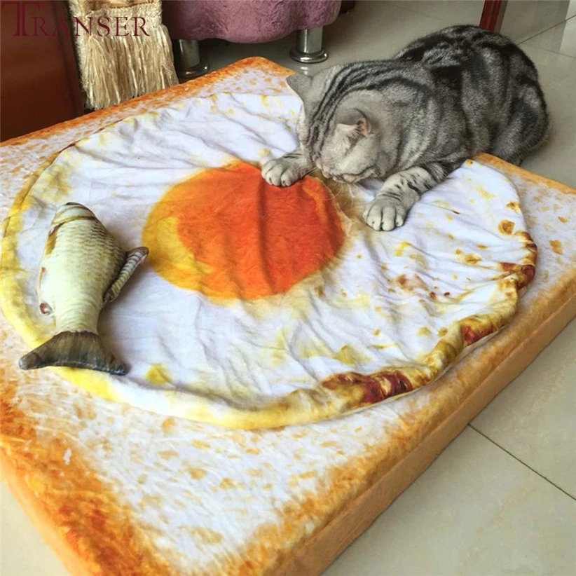 Transer 1 шт. плюшевые 3D жареные яйца круглый щенок коврик для домашних животных