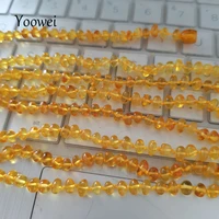 yoowei natural amber teething bracelets for baby baltic knotted rosary ambers original irregular beads healthy new fine jewelry