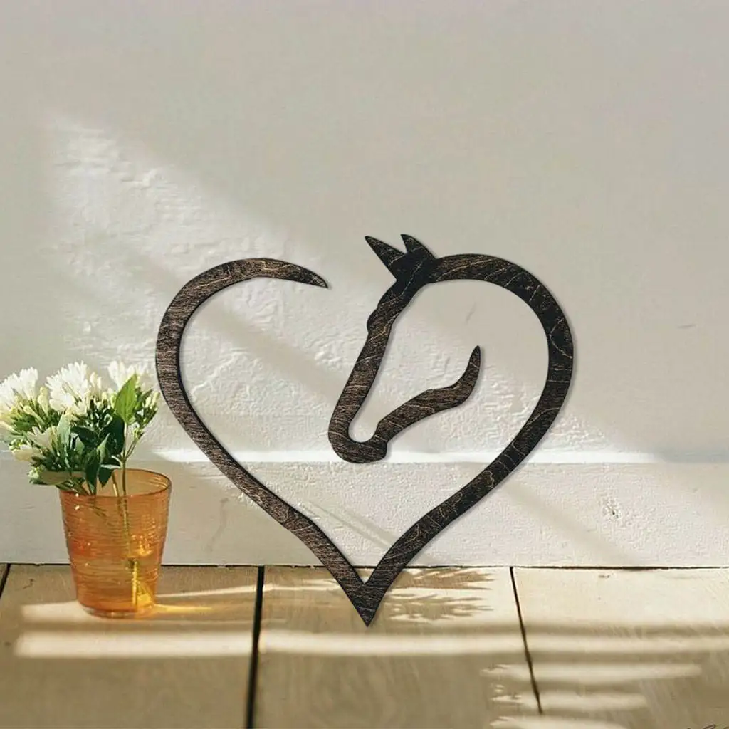 

Лошадь, любовь, сердце, значок, искусственная скульптура, форма сердца, ручная работа, простой деревянный подарок, украшение для дома, аксесс...