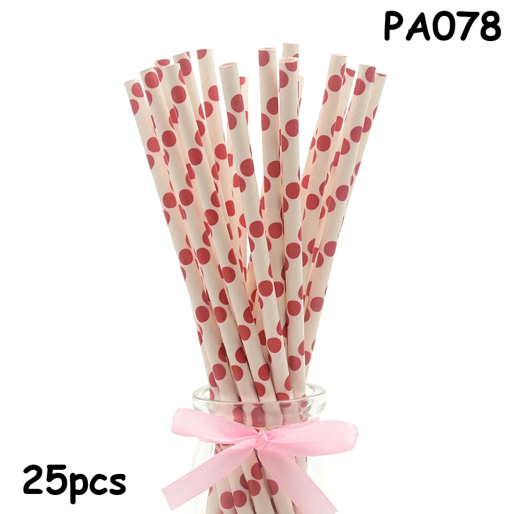 

25pc/disposable Paper Straws Creative Mixed Straws Birthday Party Decoration Kids Baby Gifts Wedding Eco-friendly Products