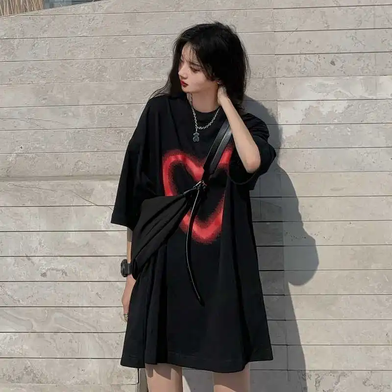 Реальная фотография 2021 летняя одежда новая стильная темная серия в стиле