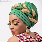 Новинка, тюрбан с блестящими пайетками для женщин, готовые женские головные повязки, африканские автоповязки Aso Oke, головные повязки, готовые головные повязки