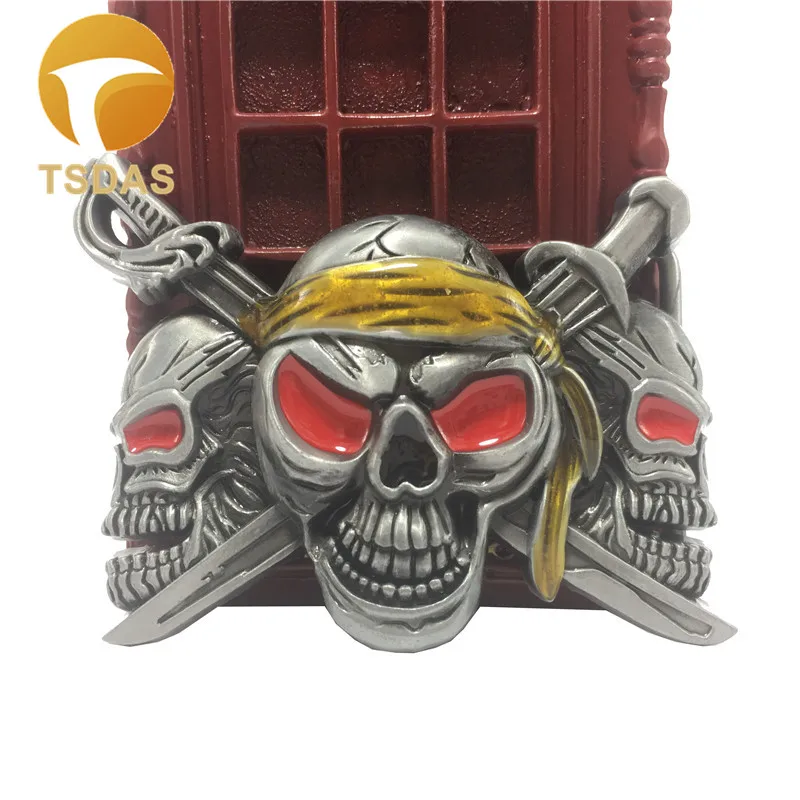 Men Pirates Knife Skull Metal Belt Buckle Indian Cowboy Western Jeans 2019 Halloween Birthday Gift|belt buckle|metal belt bucklebelt metal buckle |