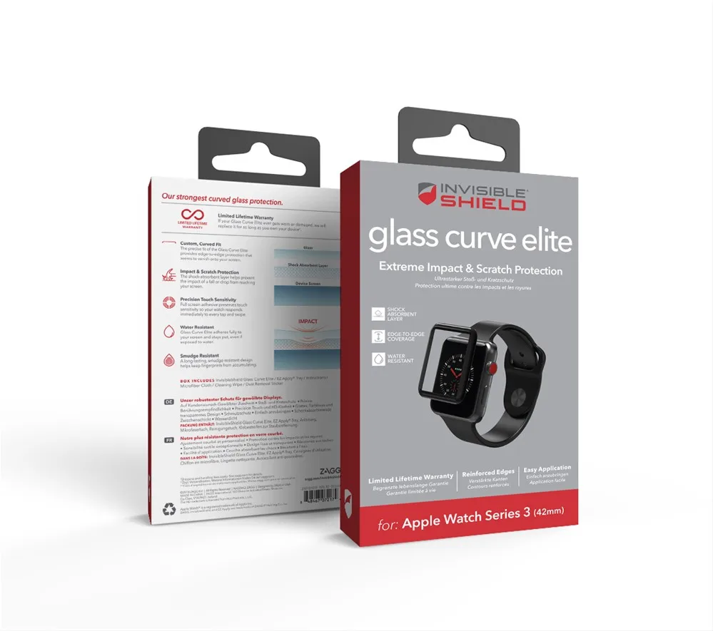 ZAGG invisiblehield 200101819 прозрачная защитная пленка для экрана умные часы Apple Watch Series 3 (42