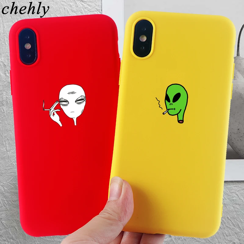 Чехол для телефона Alien IPhone 6s 7 8 11 12 Mini Plus Pro X XS Max XR SE мягкие силиконовые чехлы с