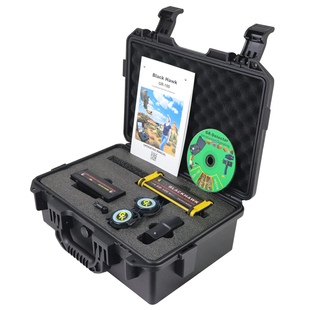 

GR100 Treasure Hunter Metal Detector Black Hawk Long Range Underground Metal Detector