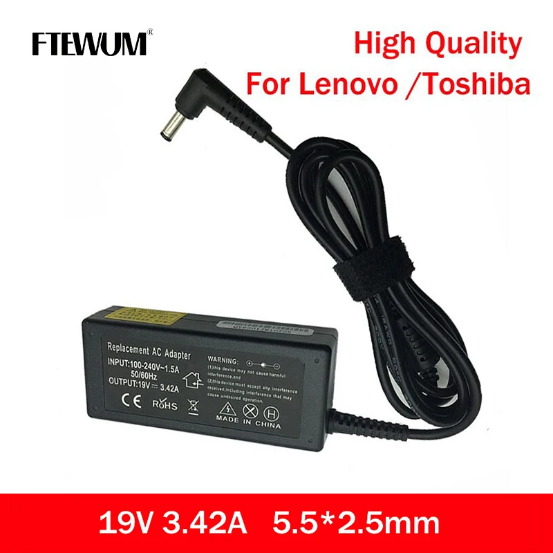 

19V 3.42A 65W 5.5*2.5mm Laptop Adapter AC Charger For Lenovo For ASUS For Toshiba G2S L8400 S5000A A2 A2000 Adapter Power Supply