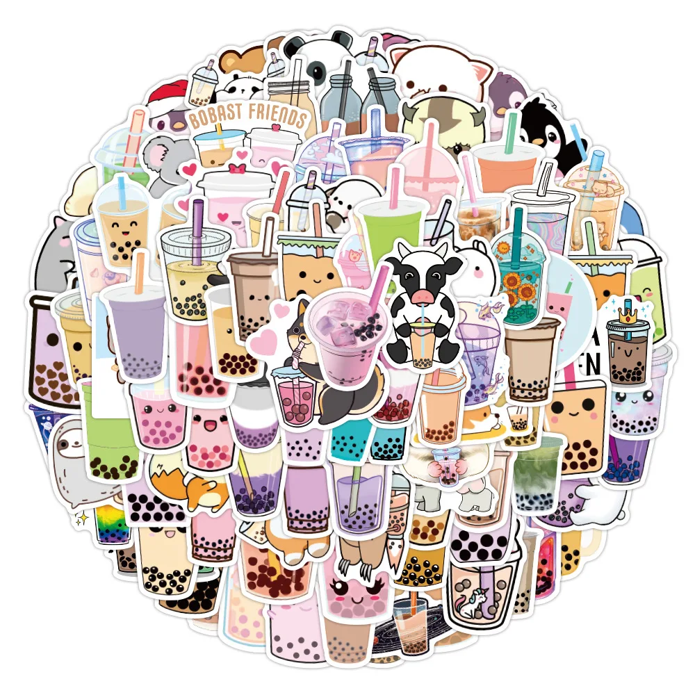 

10/50/100pcs Cute Drink Anime Stickers Aesthetic Kawaii Laptop Guitar Luggage Fridge Car Graffiti Sticker Decal Kid Classic Toys
