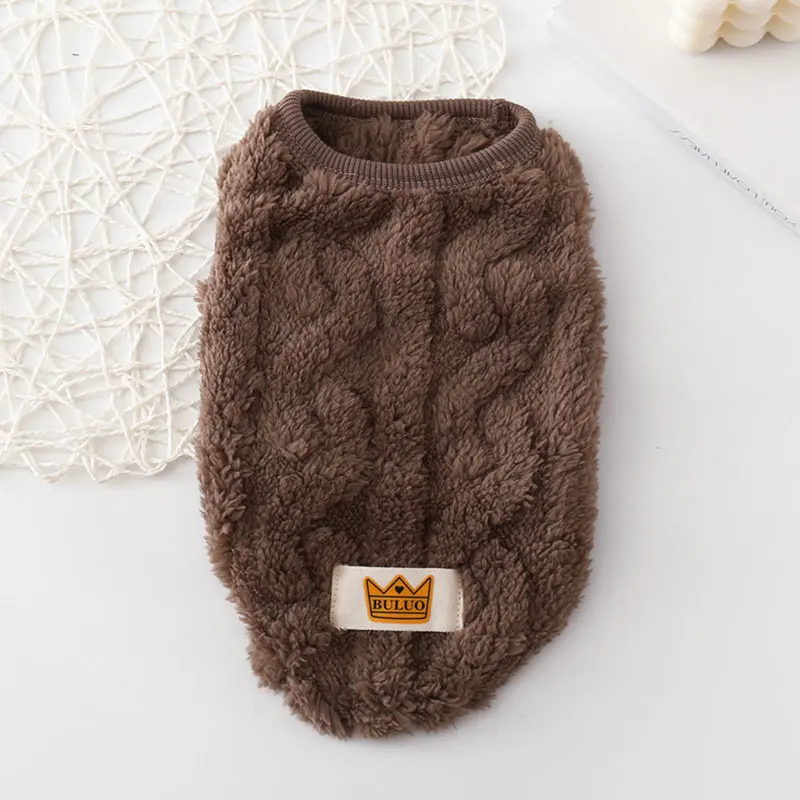 Fleece Pullover Pet Clothes Cute Wavy Double-sided Puppy Kitten Coats Sweater Small Medium Dogs Cats Warm Winter Outfit Costum |