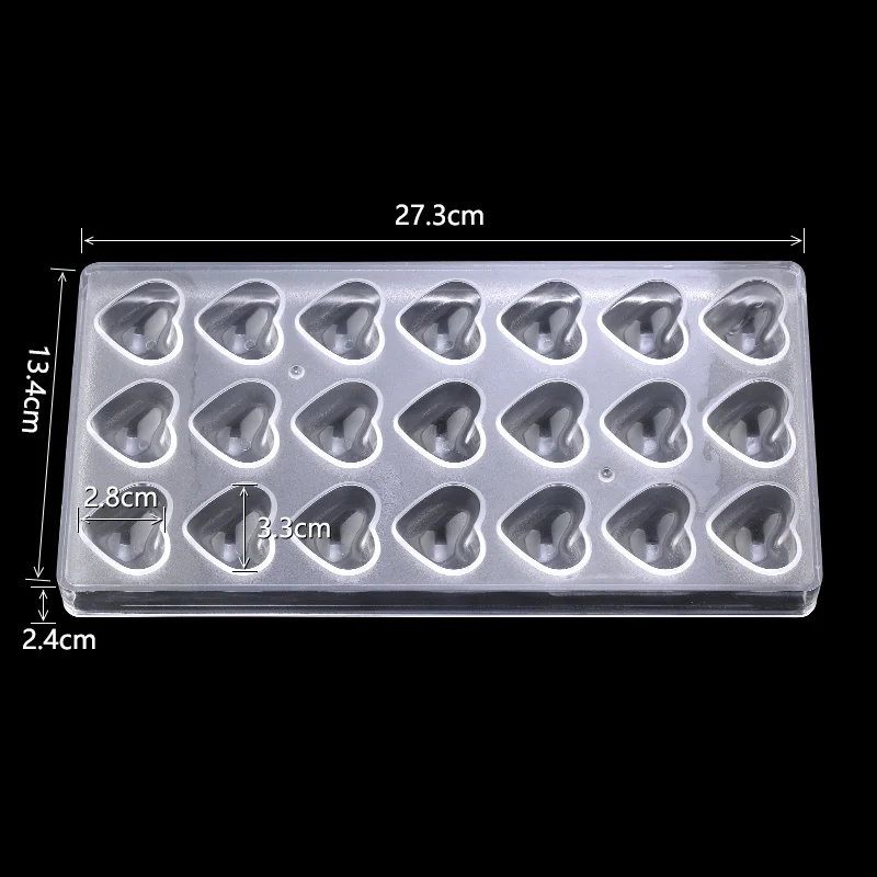 

Candy Mold Baking Pastry Tool 21 Heart-shaped Clear Diamond Chocolate Mould DIY Baking Acrylic Chocolate Maker Mousse
