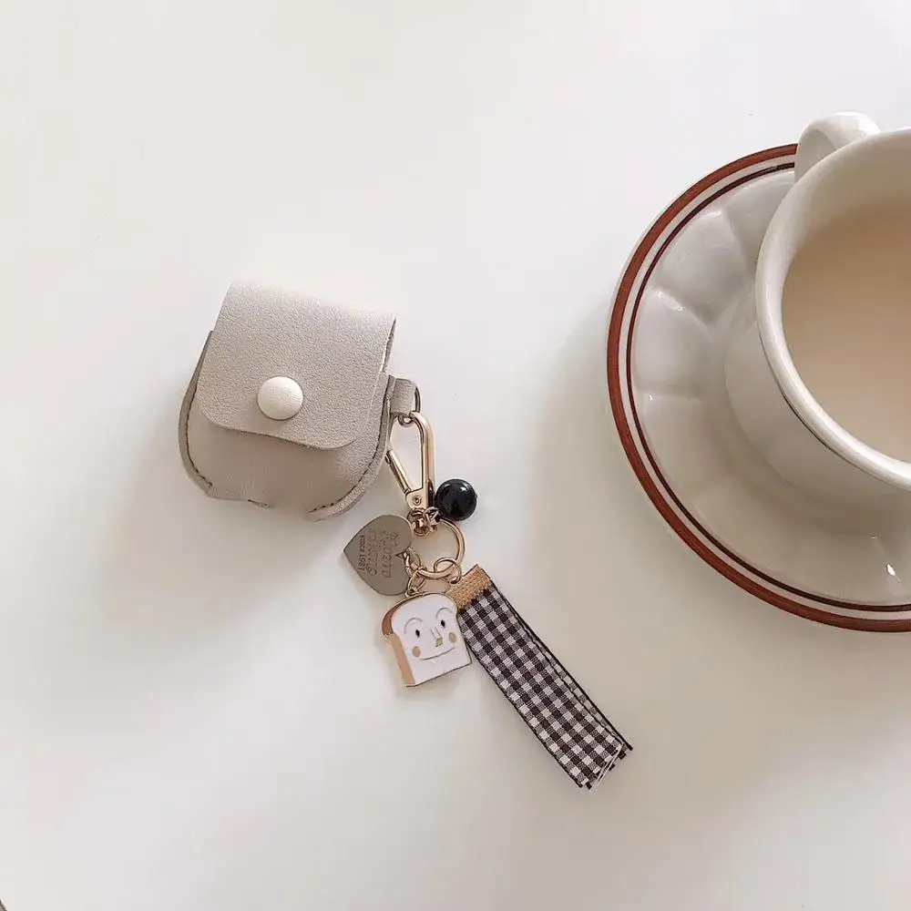 Khaki Bread Чехол для AirPods милый мультяшный слон кожухи головных телефонов для Apple Airpods 2 забавные аксессуары защитный чехол с кольцом на палец - Цвет: Khaki Bread